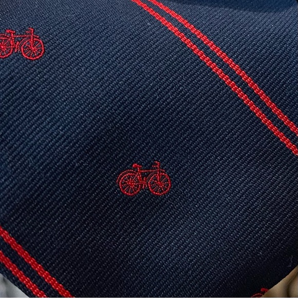 🚲 SMITHSONIAN COLLECTION by PRINCE CONSORT ~ Vintage Blue Tie w/Old Time Cycles - Picture 2 of 4